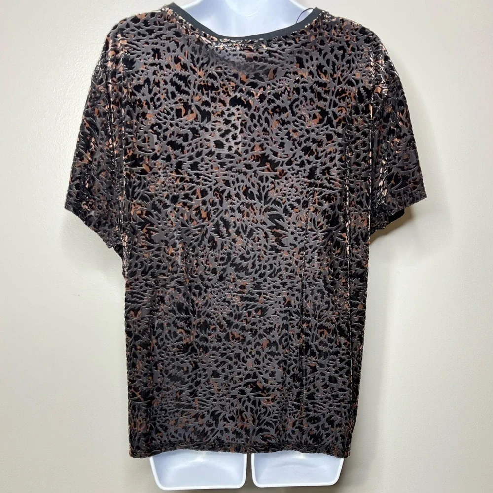 Free People We the Free Teddy Boxy Top in Cheetah Combo - New
